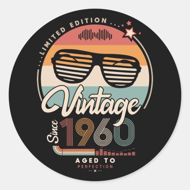 Adesivo Redondo Vintage desde 1960