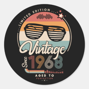 Adesivo Redondo Vintage desde 1968