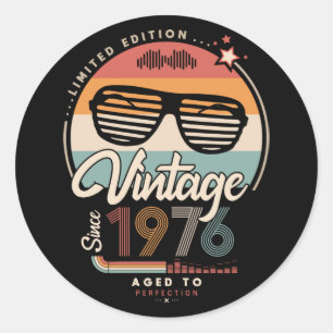 Adesivo Redondo Vintage desde 1976