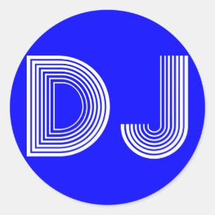 Adesivo Redondo vintage DJ