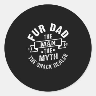Adesivo Redondo Vintage Dog Pai Man Myth Snack Dealer Dia do Pai