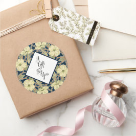 Adesivo Redondo Vintage Dogwood Floral Sticker