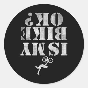 Adesivo Redondo Vintage é minha bicicleta de montanha ok divertido