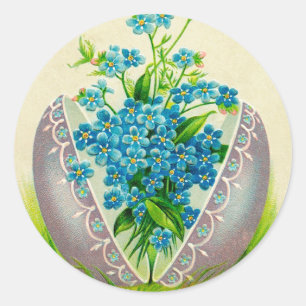 Adesivo Redondo Vintage Easter Ovo Melhor Páscoa Deseja Saudaçã