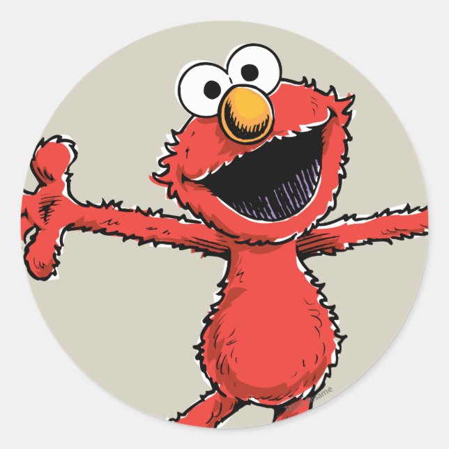 Adesivo Redondo Vintage Elmo (Frente)