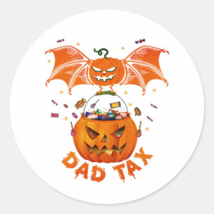 Adesivo Redondo Vintage engraçada Ghost Pumpkin Halloween Imposto