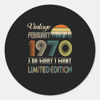 Adesivo Redondo Vintage Fevereiro De 1970 Eu Faço O Que Quero Limi