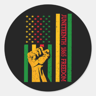 Adesivo Redondo Vintage Flag Black History Black History American 