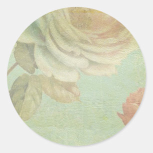 Adesivo Redondo vintage floral