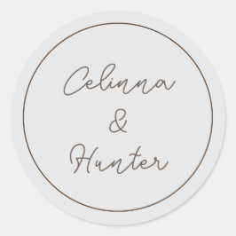 Adesivo Redondo Vintage Floral Autumn Dried Flowers Casamento