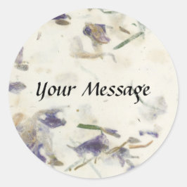 Adesivo Redondo Vintage Floral com Mensagem