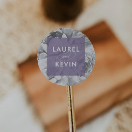 Adesivo Redondo Vintage Floral Wedkers | Violeta