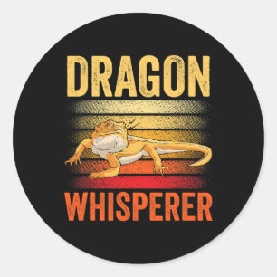 Adesivo Redondo Vintage Funny Dragão Réptil Lizard Dinosa