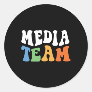 Adesivo Redondo Vintage Funny Media Team