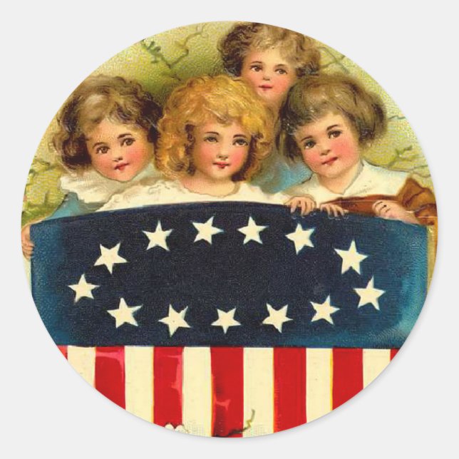 Adesivo Redondo Vintage Girls Sticker (Frente)