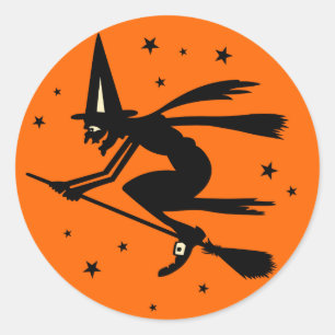 Adesivo Redondo Vintage Halloween WSticker