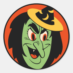 Adesivo Redondo Vintage Halloween WSticker