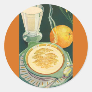 Adesivo Redondo Vintage Health Comida, Bebidas, café da manhã sa