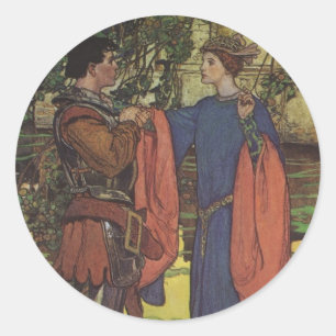 Adesivo Redondo Vintage Hero Prince Knight Shining Armando Princes