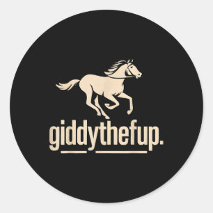 Adesivo Redondo Vintage Horse Racing Funny Derby Horse T-shirt.png