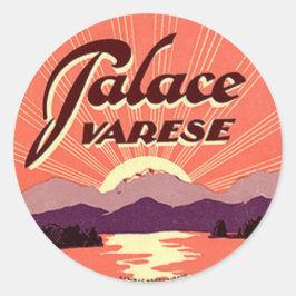 Adesivo Redondo Vintage Hotel & Viagem Sticker