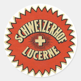 Adesivo Redondo Vintage Hotel & Viagem Sticker