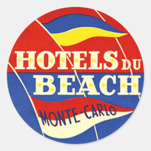 Adesivo Redondo Vintage Hotel & Viagem Sticker