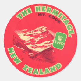 Adesivo Redondo Vintage Hotel & Viagem Sticker