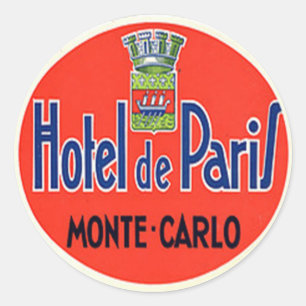 Adesivo Redondo Vintage Hotel & Viagem Sticker