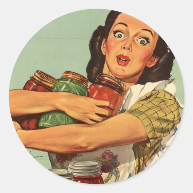 Adesivo Redondo Vintage House (Frente)