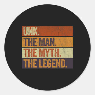 Adesivo Redondo Vintage Humor For Unk Dia de os pais Co. Unk Man
