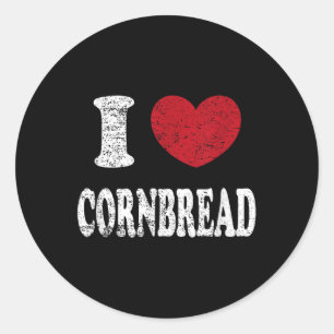 Adesivo Redondo Vintage I Love Corncake
