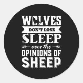Adesivo Redondo Vintage Inspirational Motivation Cote Wolves
