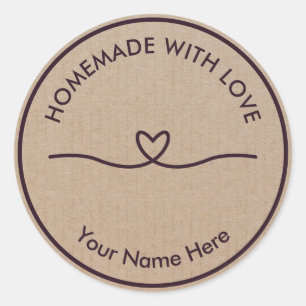 Adesivo Redondo Vintage Kraft Paper Stickers Scrapbook Gift Label