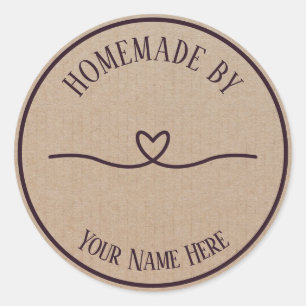 Adesivo Redondo Vintage Kraft Paper Stickers Scrapbook Gift Label