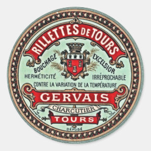 Adesivo Redondo Vintage Label Sticker