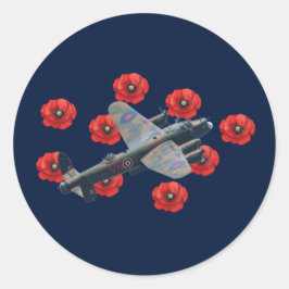 Adesivo Redondo Vintage Lancaster Entre Papa Vermelho