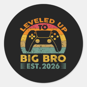 Adesivo Redondo Vintage Leveling Até Big Bro 2026 Promovido Ao Bi