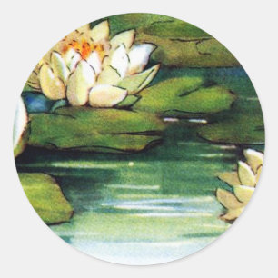 Adesivo Redondo Vintage Lotus