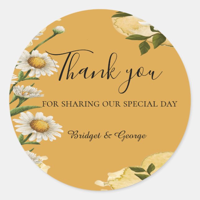 Adesivo Redondo Vintage Margaret Flower Elegance (Frente)