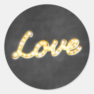 Adesivo Redondo Vintage Marqueights Love Sticker - quadro
