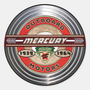 Adesivo Redondo Vintage Mercury no exterior