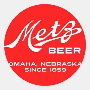 Adesivo Redondo Vintage Metz Beer Stickers