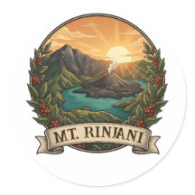 Vintage Monte Rinjani Indonésia Vulcão Retro
