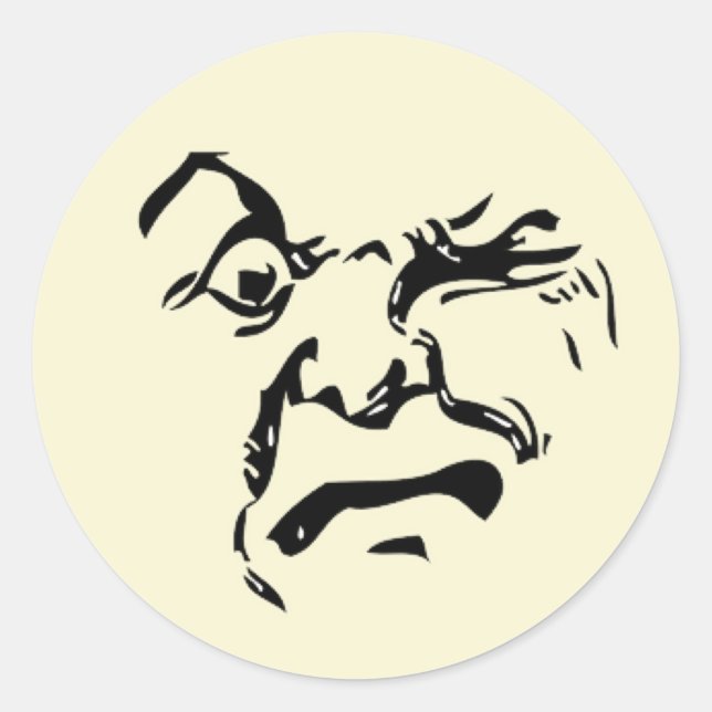 Adesivo Redondo Vintage Moon (Frente)