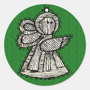 Adesivo Redondo Vintage Ornaments