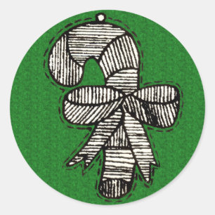 Adesivo Redondo Vintage Ornaments