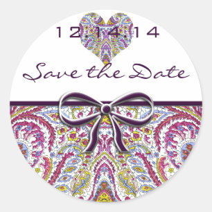 Adesivo Redondo Vintage Paisley