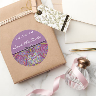 Adesivo Redondo Vintage Paisley