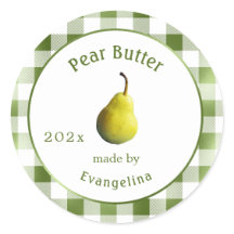 Vintage Pear Butting Personalized Canning